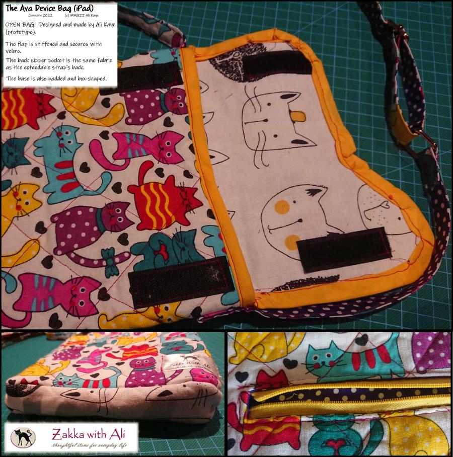 Free sewing pattern Ava Device (tablet, iPad) Bag